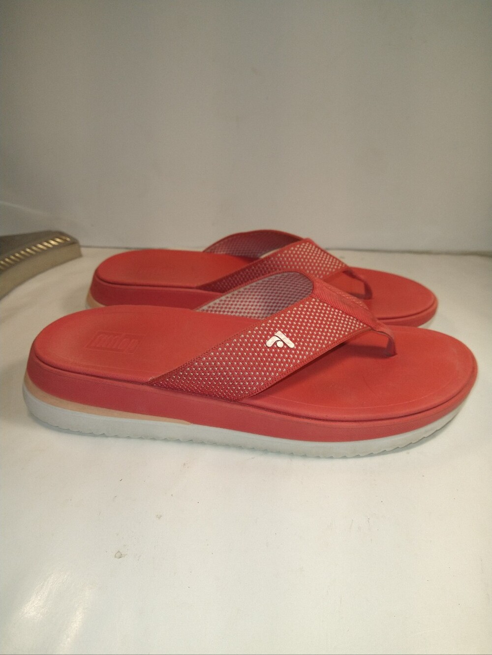 FitFlop Surff Two-Tone Webbing Toe Post Comfort Sandals Women's sz 10.